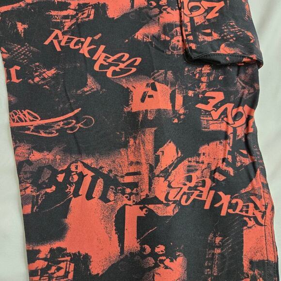 Streetwear Society Joggers Womens L Cargo Pants Love Graphic Graffiti Y2K Skater - Picture 8 of 12